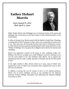Esther Hobart Morris Hero Biography