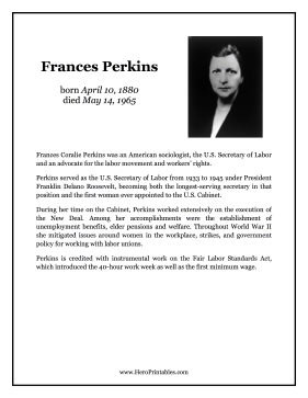 Frances Perkins Hero Biography