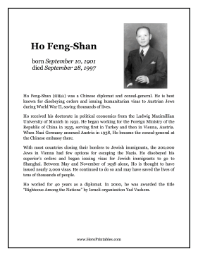 Ho Feng-Shan Hero Biography