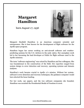 Margaret Hamilton Hero Biography