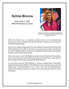 Sylvia Rivera Hero Biography