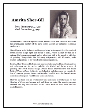 Amrita Sher-Gil Hero Biography