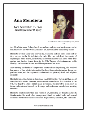Ana Mendieta Hero Biography