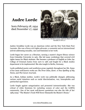 Audre Lorde Hero Biography