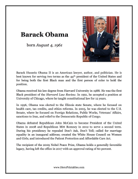 Barack Obama Hero Biography