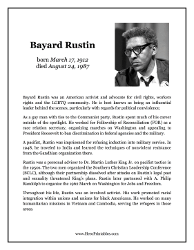 Bayard Rustin Hero Biography