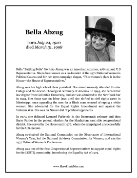Bella Abzug Hero Biography