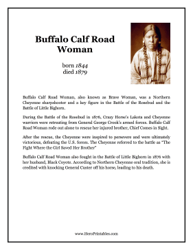 Buffalo Calf Road Woman Hero Biography