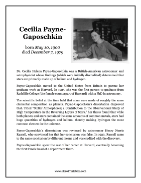 Cecilia Payne-Gaposchkin Hero Biography