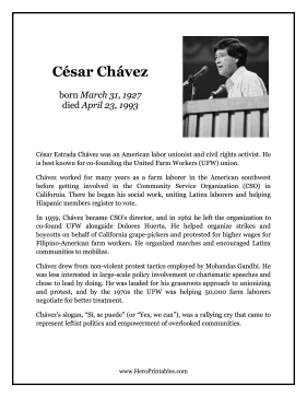 Cesar Chavez Hero Biography