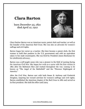 Clara Barton Hero Biography