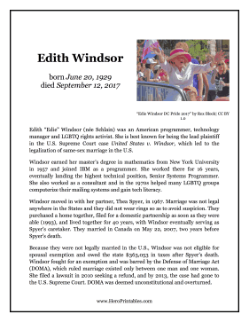 Edith Windsor Hero Biography