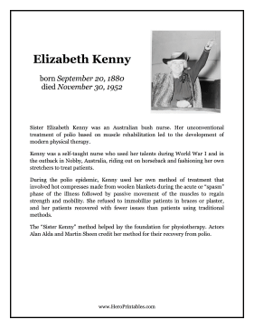 Elizabeth Kenny Hero Biography