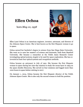 Ellen Ochoa Hero Biography