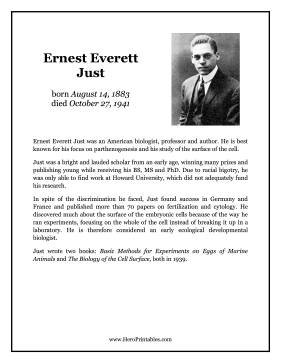 Ernest Everett Just Hero Biography