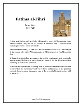 Fatima al-Fihri Hero Biography