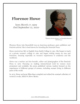 Florence Howe Hero Biography