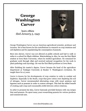 George Washington Carver Hero Biography
