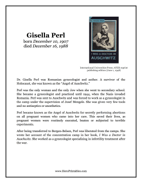 Gisella Perl Hero Biography