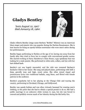 Gladys Bentley Hero Biography