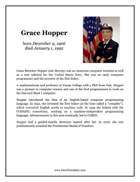 Grace Hopper Hero Biography