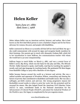 Helen Keller Hero Biography