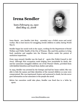 Irena Sendler Hero Biography