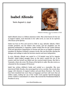 Isabel Allende Hero Biography