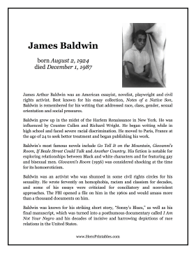 James Baldwin Hero Biography
