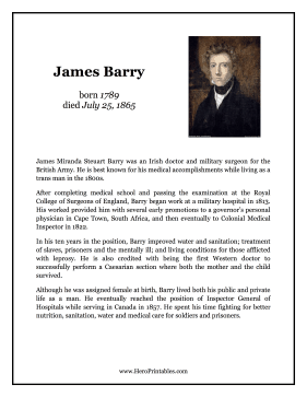 James Barry Hero Biography