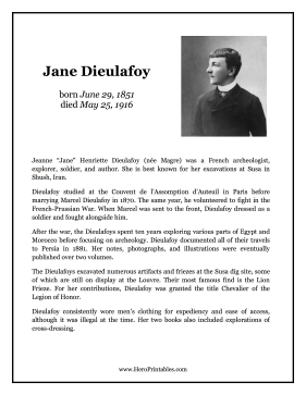 Jane Dieulafoy Hero Biography