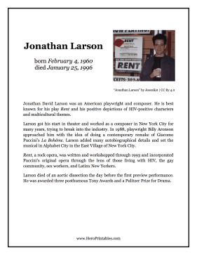 Jonathan Larson Hero Biography