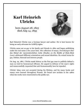 Karl Heinrich Ulrichs Hero Biography