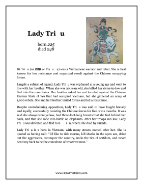 Lady Trieu Hero Biography
