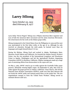 Larry Itliong Hero Biography