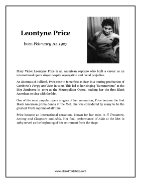 Leontyne Price Hero Biography