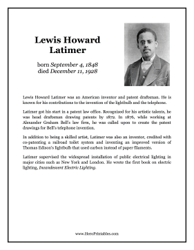 Lewis Howard Latimer Hero Biography