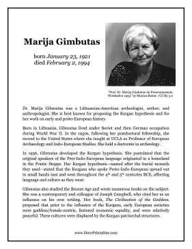 Marija Gimbutas Hero Biography