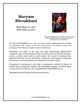 Maryam Mirzakhani Hero Biography