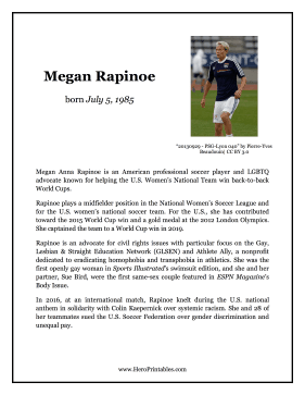 Megan Rapinoe Hero Biography