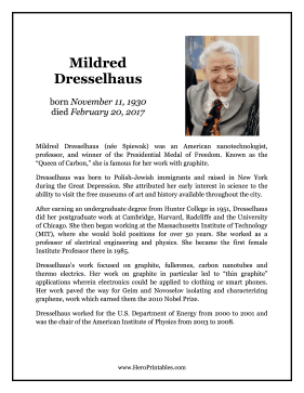 Mildred Dresselhaus Hero Biography