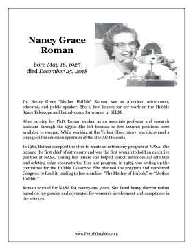 Nancy Grace Roman Hero Biography