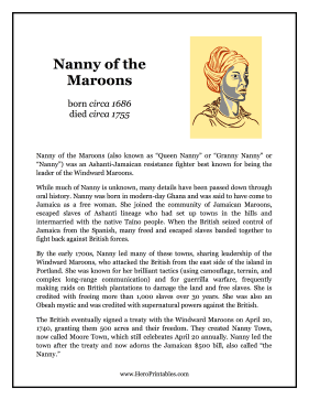 Nanny Of The Maroons Hero Biography