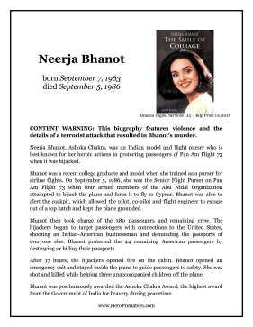 Neerja Bhanot Hero Biography