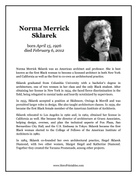 Norma Merrick Sklarek Hero Biography