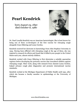 Pearl Kendrick Hero Biography