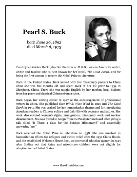 Pearl S Buck Hero Biography