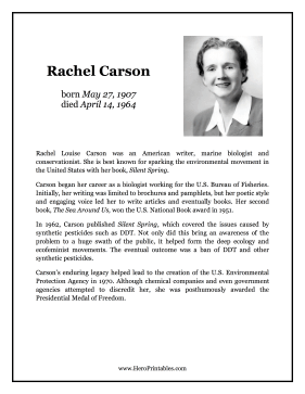 Rachel Carson Hero Biography