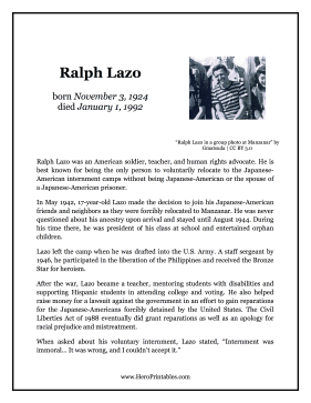 Ralph Lazo Hero Biography