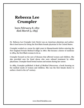 Rebecca Lee Crumpler Hero Biography